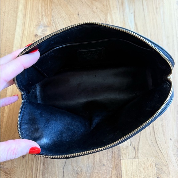 Coach Black Leather Cosmetic Bag - Picture 7 of 7